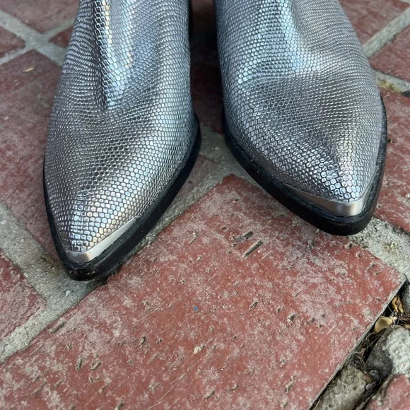 Silver Ankle Boots - Picture 3 of 6